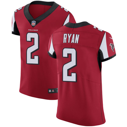 Nike Falcons #2 Matt Ryan Red Team Color Men's Stitched NFL Vapor Untouchable Elite Jersey - Click Image to Close